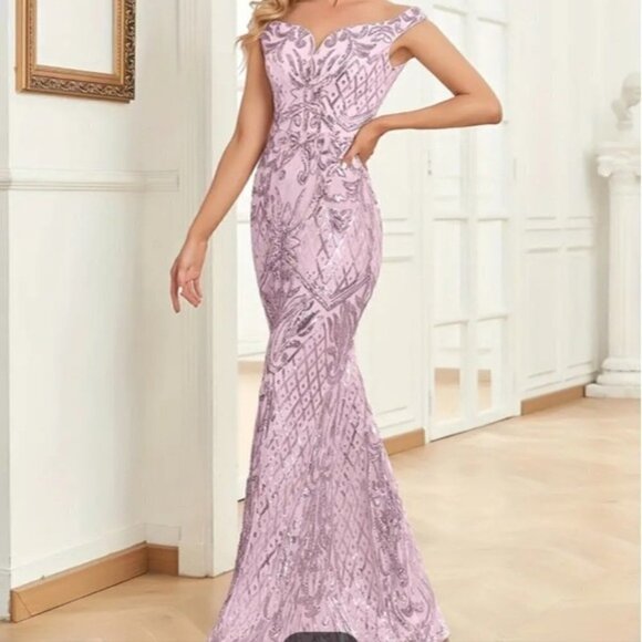 Long Mermaid Dress with luxury contrast Sequined for Special occasions - Picture 8 of 10